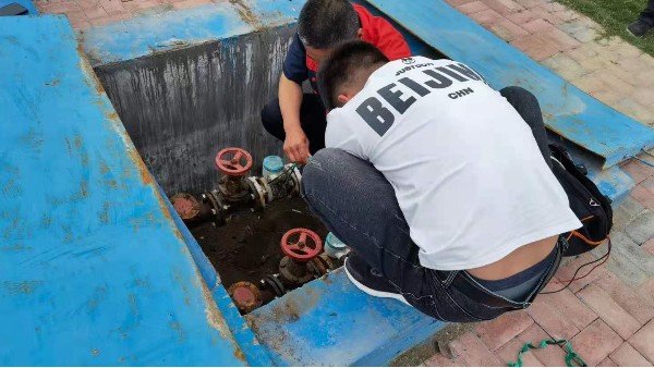 开云电子污水流量计使用现场